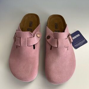 Pink Suede Boston Birkenstocks Clogs - EU 37